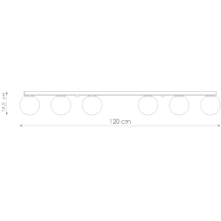 Plafon YOLI 6 czarny SL.1155 Sollux Lighting