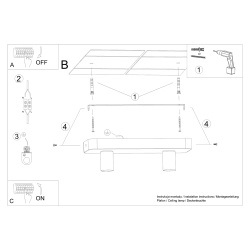 Plafon TAVO 2 SL.1157 Sollux Lighting