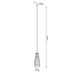 Lampa wisząca SUBA 1 czarna SL.1165 Sollux Lighting