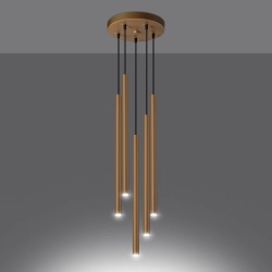 Lampa wisząca PASTELO 5P złota SL.1174 Sollux Lighting