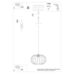 Lampa wisząca TSUNO SL.1185 Sollux Lighting