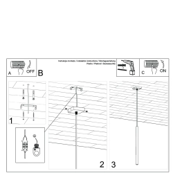 Lampa Wisząca PASTELO 1 złoty połysk SL.1195 Sollux Lighting