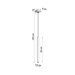 Lampa Wisząca PASTELO 1 chrom SL.1199 Sollux Lighting