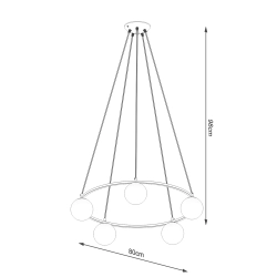 Żyrandol YOLI 5 SL.1214 Sollux Lighting