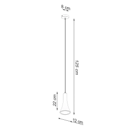 Lampa wisząca REA 1 beton SL.1223 Sollux Lighting