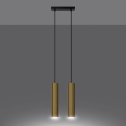 Lampa Wisząca LAGOS 2 złoty połysk SL.1241 Sollux Lighting