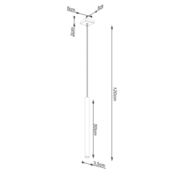 Lampa wisząca PASTELO 1 drewno SL.1266 Sollux Lighting