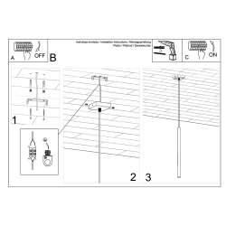 Lampa wisząca PASTELO 1 drewno SL.1266 Sollux Lighting