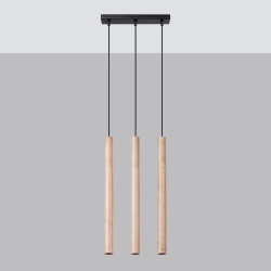 Lampa wisząca PASTELO 3L drewno SL.1267 Sollux Lighting