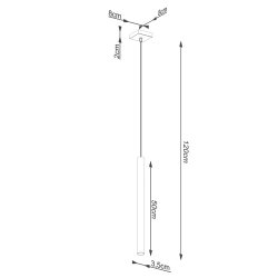 Lampa wisząca PASTELO 1 beton SL.1271 Sollux Lighting