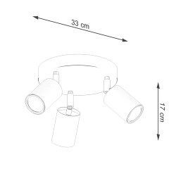 Plafon VERDO 3P biały SL.1287 Sollux Lighting