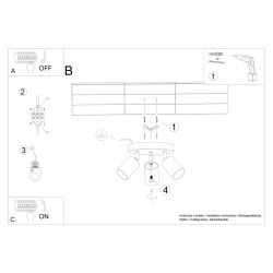 Plafon VERDO 3P biały SL.1287 Sollux Lighting