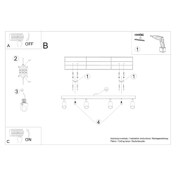 Plafon VERDO 4 biały SL.1289 Sollux Lighting