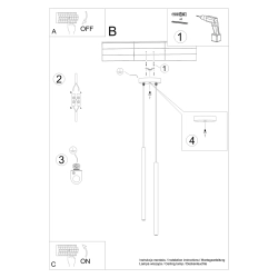 Lampa wisząca PASTELO 2 biała SL.1303 Sollux Lighting