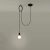 Lampa wisząca EDISON 1 LONG czarny SL.0369 Sollux Lighting