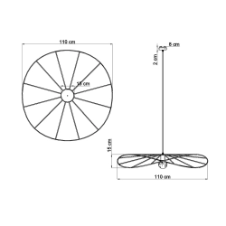 Lampa wisząca ESKOLA 110 czarna TH.011CZ Thoro Lighting