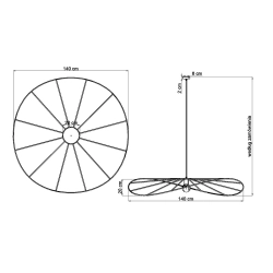 Lampa wisząca ESKOLA 140 czarna TH.012CZ Thoro Lighting