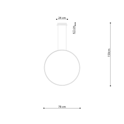 Lampa wisząca RIO 78 czarny LED 3000K TH.118 Thoro Lighting