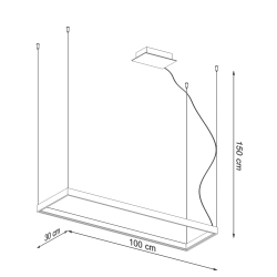 Żyrandol TUULA M biały LED 3000K TH.159 Thoro Lighting