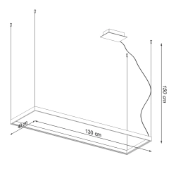 Żyrandol TUULA L biały LED 3000K TH.165 Thoro Lighting