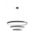 Żyrandol RIO 3 55/78/110 czarny LED 4000K TH.177 Thoro Lighting