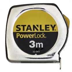 Miara stalowa POWERLOCK 5 m x 25 mm obudowa chromowana - karta STANLEY 0-33-195