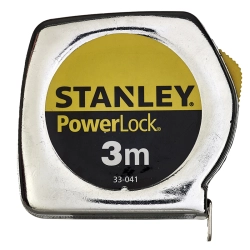 Miara stalowa POWERLOCK 5 m x 19 mm obudowa chromowana - karta STANLEY 0-33-194