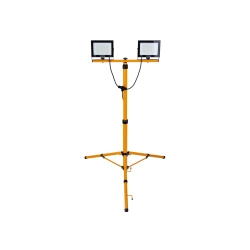 Naświetlacz LED 2x50W ze statywem budowlanym teleskopowym i przewodem - barwa biała neutralna 4500K (1)
