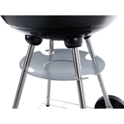 Grill węglowy okrągły z pokrywą i pokrowcem - ruszt średnica 39cm (1)